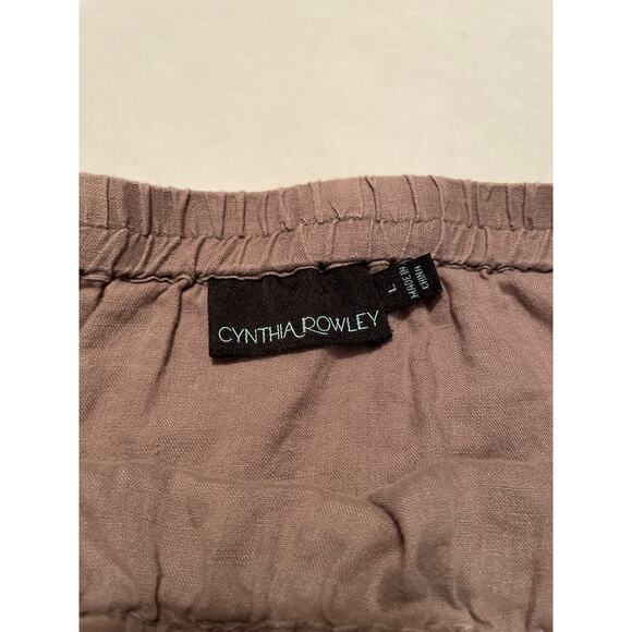 Cynthia Rowley Linen Lagenlook Boho Tattered Skirt Size L - Picture 3 of 7